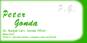 peter gonda business card
